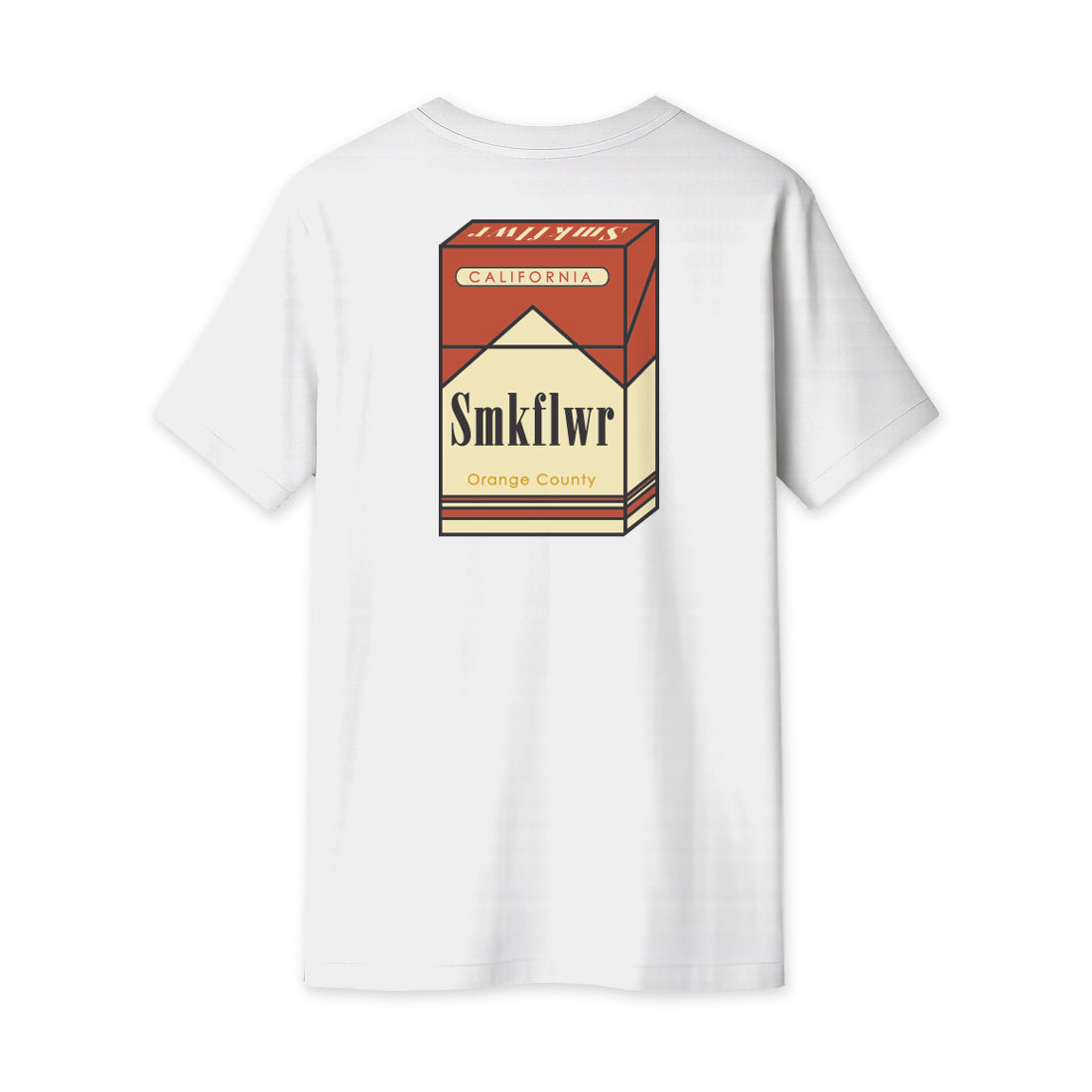 Optic White tee with On Fire art (back)