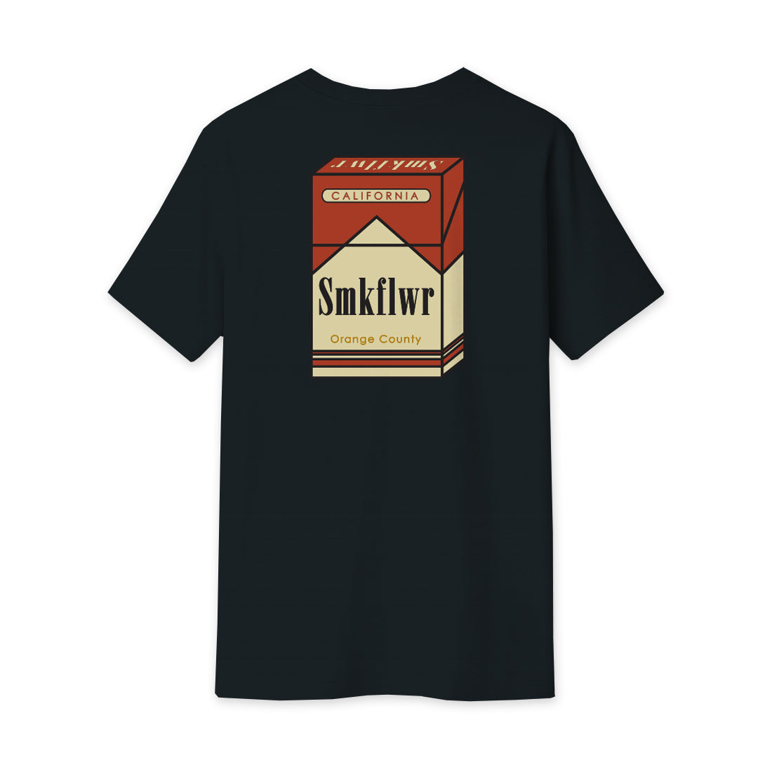 Midnight Navy tee with On Fire art (back)