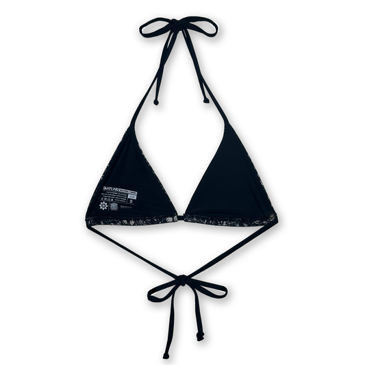 Sublime Plumeria Bikini Top - Black