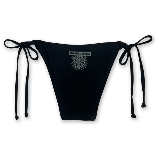 Sublime Plumeria Bikini Bottom - Black