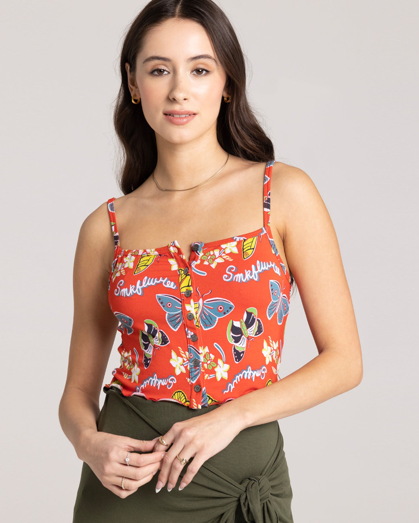 Cropped Cami - Butterflies